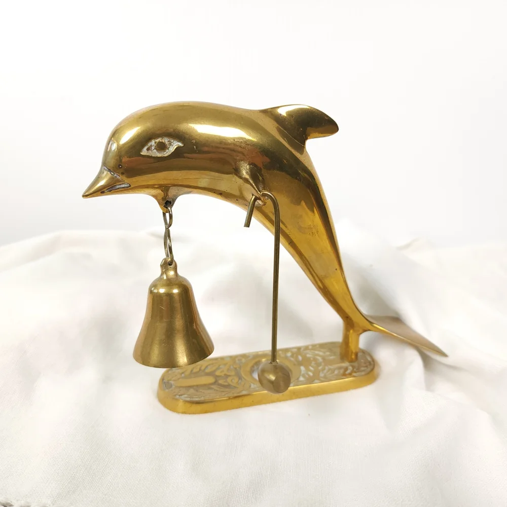 Charming Gold‎ Dolphin with Bell